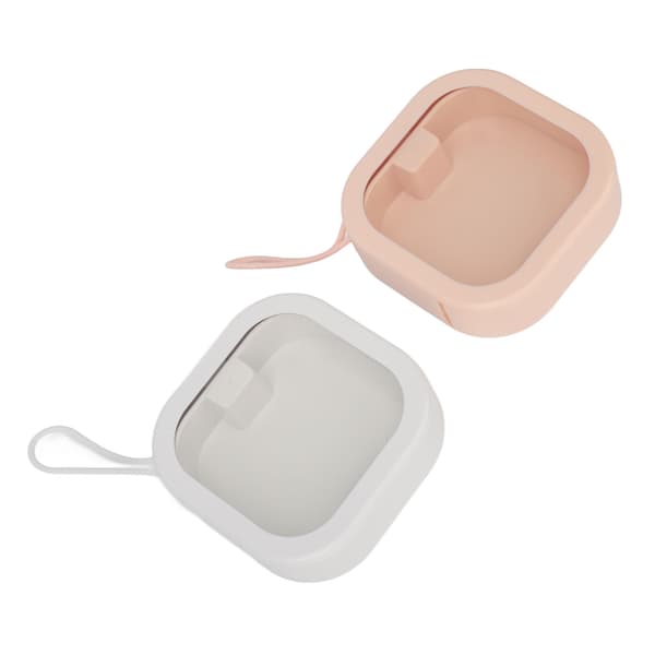 2 stk Hårstrikk Organizer Boks Multifunksjonell Gjennomsiktig Topp Hårtilbehørsboks for Småting Smykker Bomullspinner