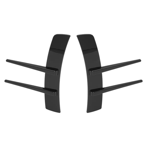 2 stk. Gloss Sort Frontkofanger Side Spoiler ABS Body Spoiler Canard Universal til Bil
