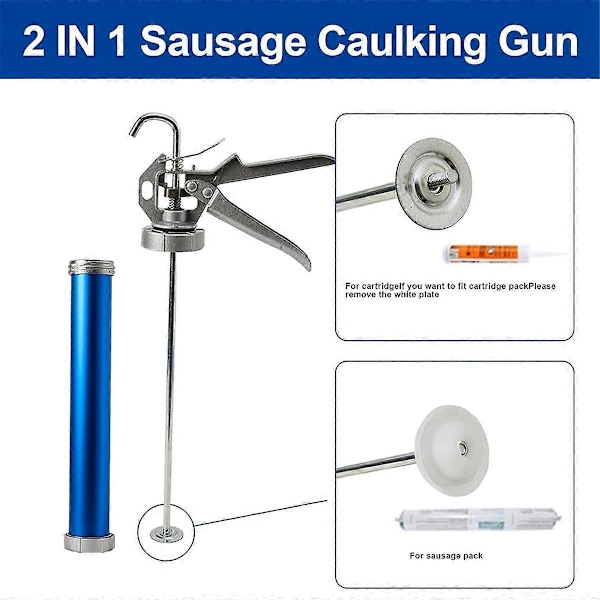 2-pakke pølsefugemasse, 20 oz pølsetube-fugemasse