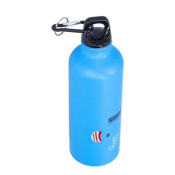 Børnevandflaske Sød tegneserie 500 ml aluminiumsisoleret vandflaske Sportsvandkande Blå elefant