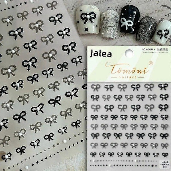 5D Lyx Blå och Lila Blomdesign Nagelstickers Mjuka Präglade Självhäftande Dekorativa Nagelkonst TA259