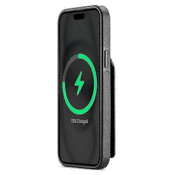 Magnetisk deksel til iPhone 13 med kortholder - Grønn Black