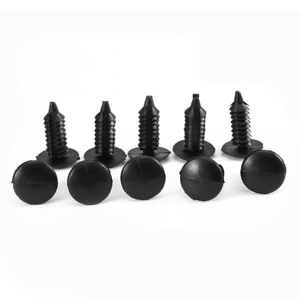 Universal 100x Sorte Nylon Nitter Fastgørelse Kofanger Holder Plastik Clips til Bil