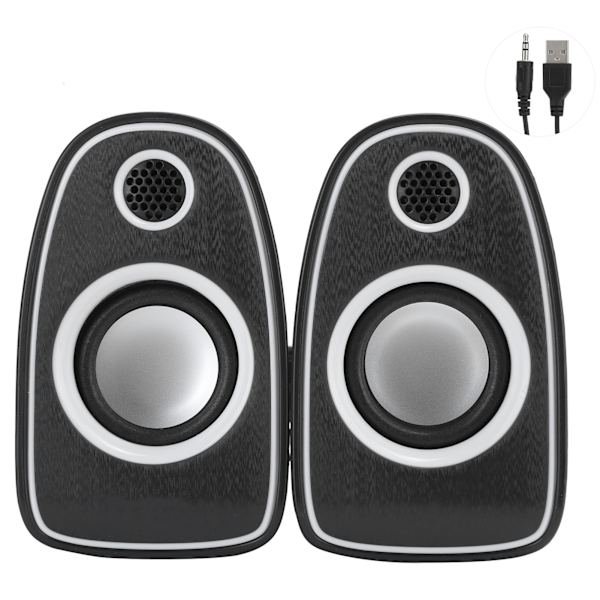 Q5 Bärbar Mini Hi-Fi Digital Högtalare ABS Skrivbord USB 3,5 mm Stereoingång Röstlåda
