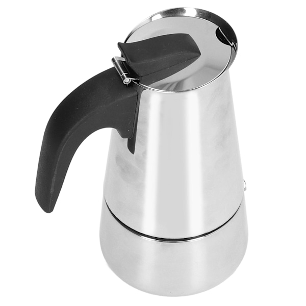 Moka-kanne i rustfritt stål av matkvalitet, italiensk kaffetrakter for komfyrtopp til hjem, reiser og kontor (304), nr. 4, 200 ml