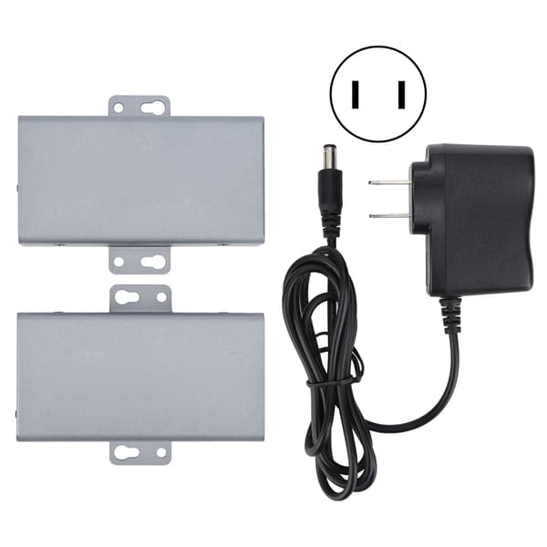 High-Definition Multimedia Interface Extender Kompatibel Sender Mottaker med Adapter for Signalforlengelse 110-240V US Plug