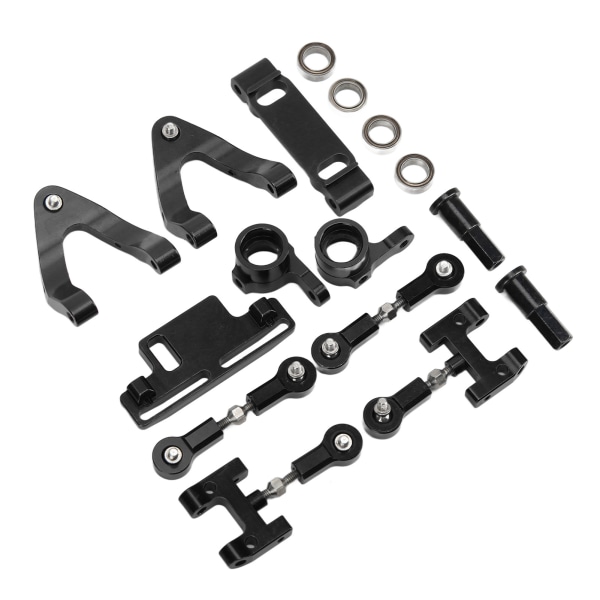 RC Aluminium Övre nedre upphängningsarm Styrkopp Hexadapter Set för WPL D12 RC CarBlack