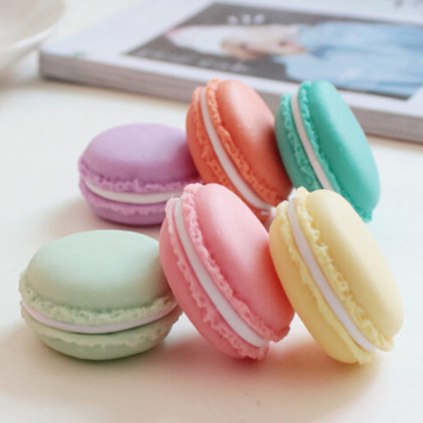 6 stk. Macaron smykkeskrin, bærbar rejsepakke smykkeskrin