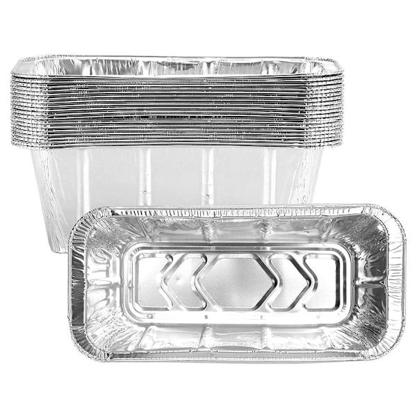 20 st 670 ml grillbricka rektangulär aluminiumfolie baklådor stekningsgrill tennbricka för kök utomhustillbehör