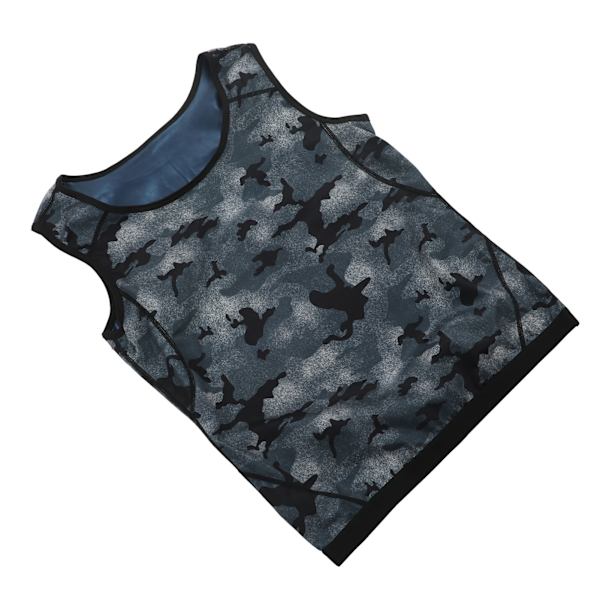 Bastuväst för herr Värmeavskiljning Waist Trainer Print Body Shaper Linne L XL Storlek