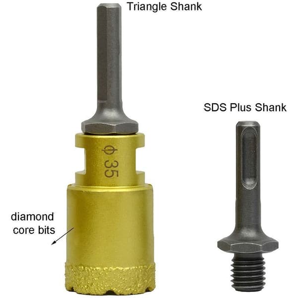 M14 utvendig gjenge til SDS Plus innvendig og innvendig trekantadapter for boremaskin