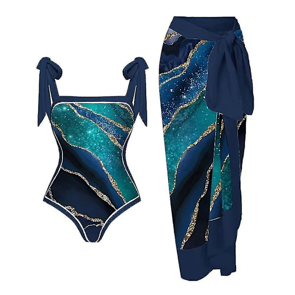 Vintage One Piece Badkläder för Kvinnor - 2023 Kollektion (Fri Frakt) XL 118Y Star River Set