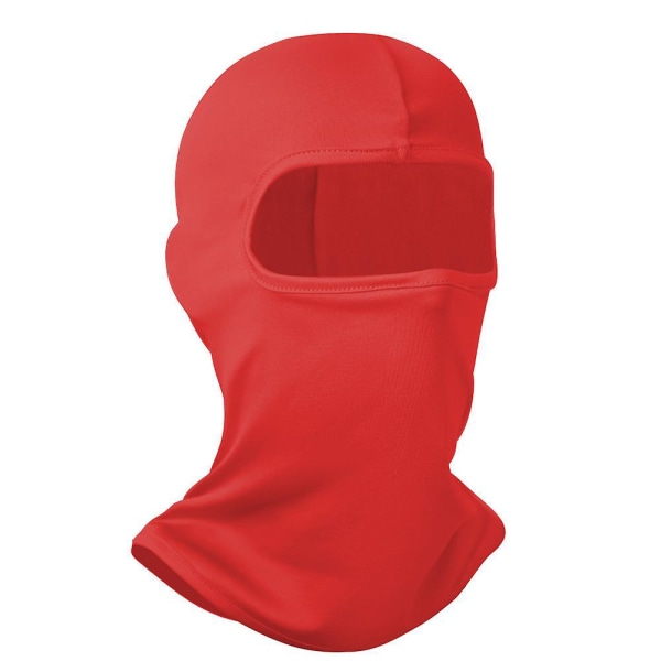 Rød balaclava skimaske med UV-beskyttelse for motorsykkel, sommerhalsskjerf for menn og kvinner