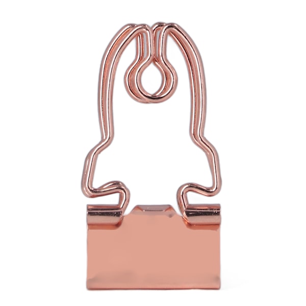 30 kpl Binder Clips Cute Rose Gold Horn Pattern Handle Metal Small Binder Clips Office File Clips With Storage Box