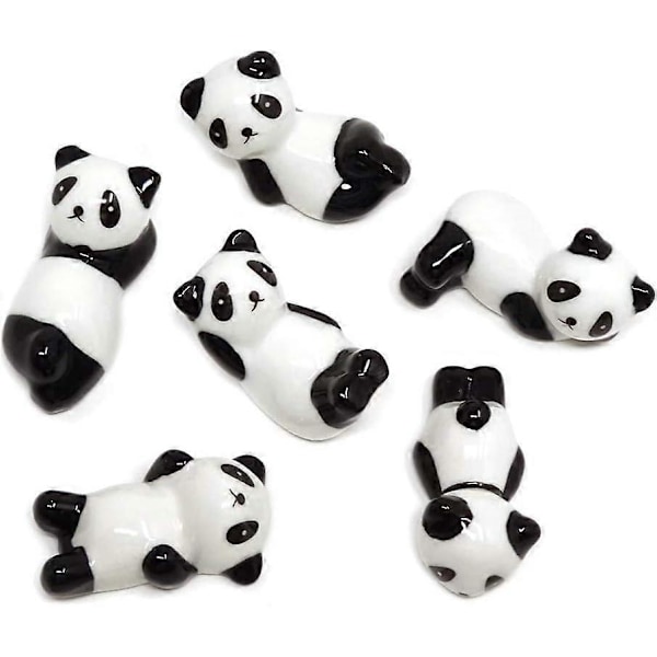 2025 Egnet 6 stk. Sød Keramisk Panda Spisepinde Hvile Stativ Holder til Spisepinde, Keramisk Vare Spisepinde Stativ Hvile