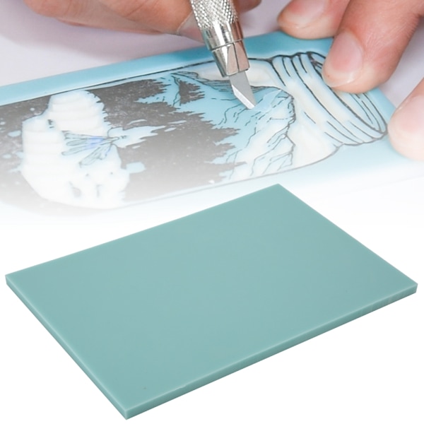 Jelly Gummistempel Tunn Skärblock för DIY Handgjorda Gummistempel Mintgrön