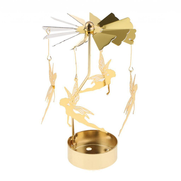 2 x Romantisk Roterande Ljusstake Tealight Ljusstakar Fe