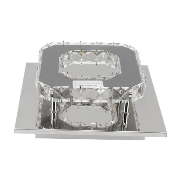 LED-taklampa 3 ljusfärger modern dekorativ fyrkantig konstgjord kristall minikrona för vardagsrum korridor 85‑265V