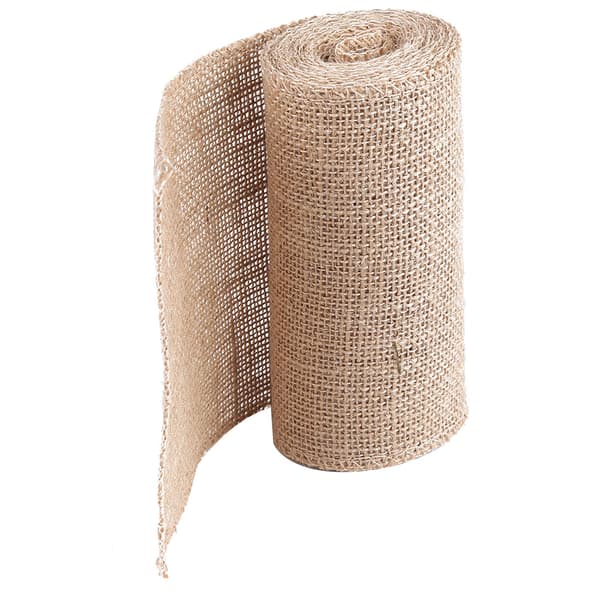 Jute Hessian-stoffrull for dekorative formål til julepynt (bredde: 15 cm)