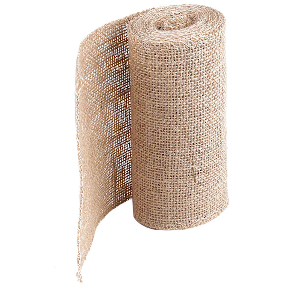 Jute Hessian tyg för att göra julfestprydnader (bredd: 15 cm)
