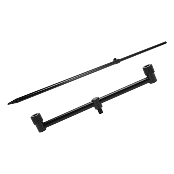Fiske Spöfäste Aluminiumlegering Flexibel 2 Sektioner Bärbar Fiske Spö Markfäste Fiskeverktyg (25cm Spö 60cm Fäste)