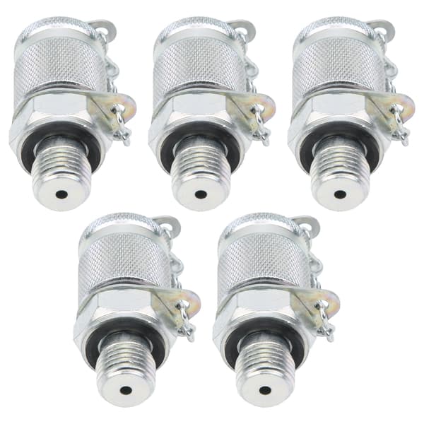 5 stk. hydraulisk testadapter gevindtestkobling stik trykmåling PT/PPTUNF1/2in