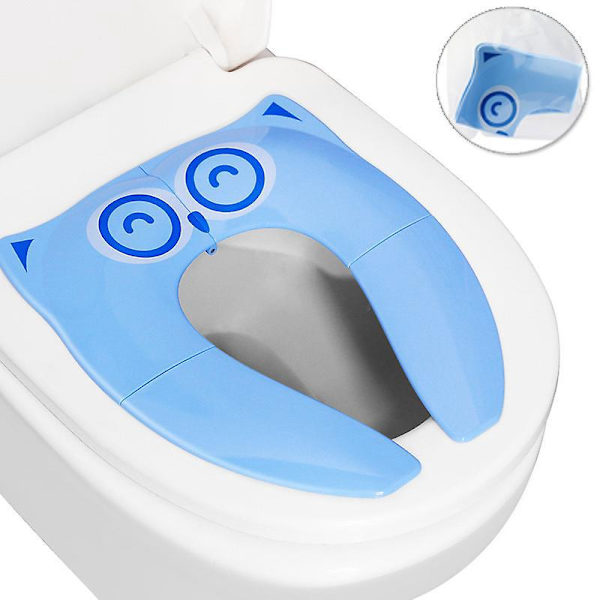 Foldbar Toiletstol til Børn - Bærbar Rejsetoiletstol (Blå)
