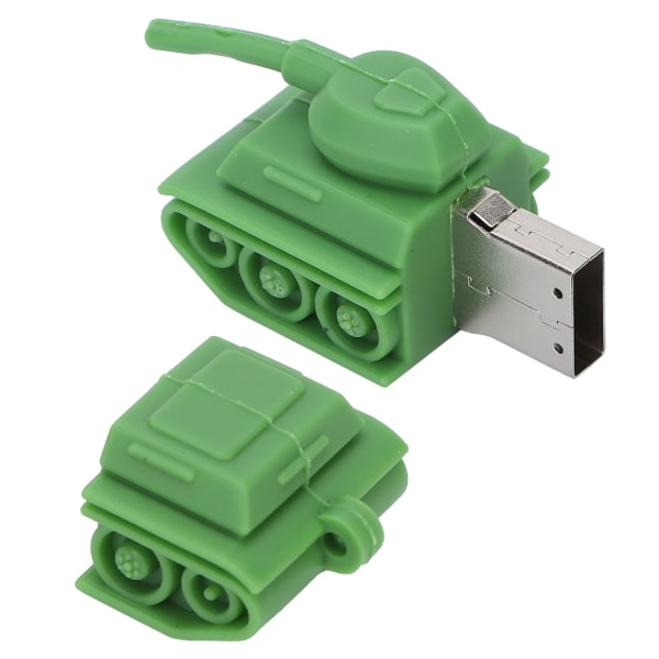 Flash-minne Bærbar Cartoon TankShaped 2.0 USB Pendrive Disk for PC-nettbrett Informasjonslagring Dataoverføring (64 GB)