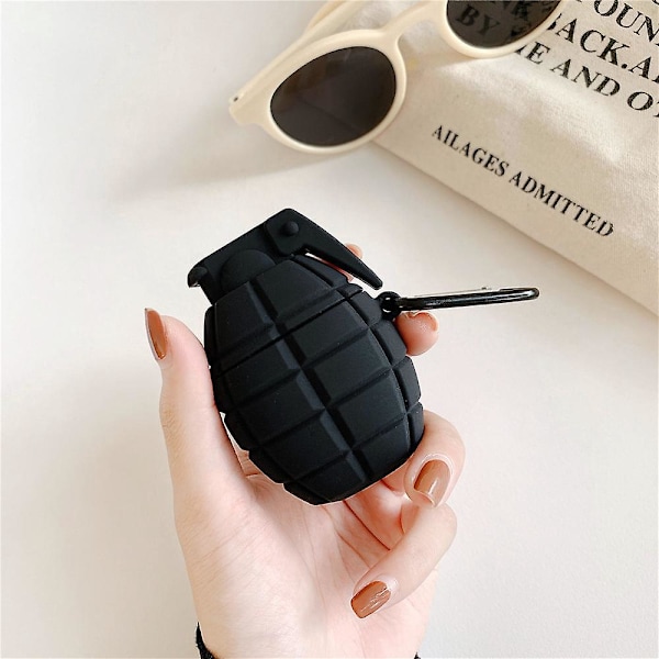 Søt etui for Airpod 1/2 Kule morsomme unike design morsomt for AirPods 1/2 Silikondeksel 3D for jenter gutter barn menn Etui for Air Pods
