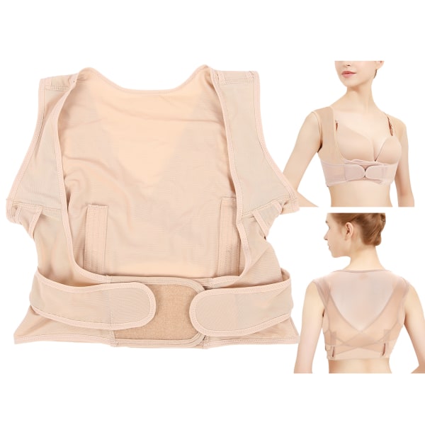 Naisten säädettävä asennonkorjaaja Olka-selkä Rinta Body Shaper Bra SupportSkin Color XL