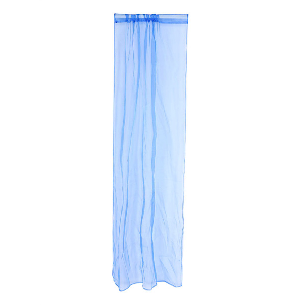 Sheer Rod Pocket Ikkuna Verho Makuuhuone Parveke Verhot Ikkunakäsittely (Tummansininen)