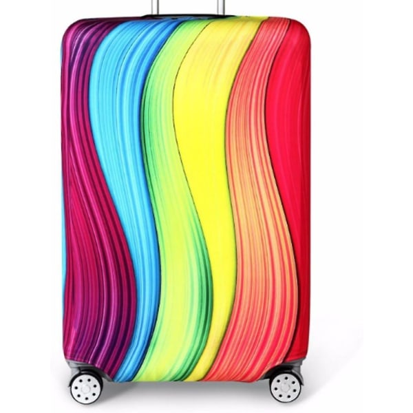 Elastisk regnbue-koffertdeksel for 22-24 tommers bagasjekoffert
