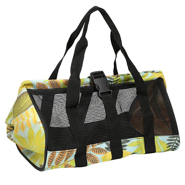 Havearbejdsredskab Opbevaringspose Mesh Opbevaring Håndtaske til Havearbejdsredskaber Legetøj 30x20x20cm Gule Blade