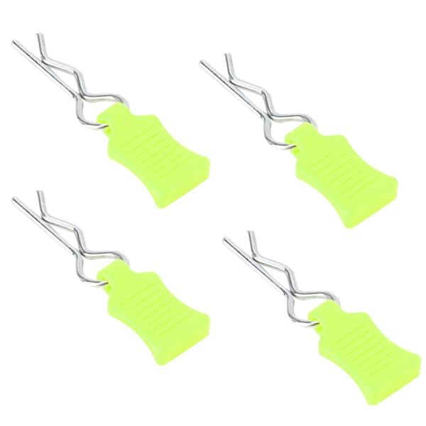 Body Shell Clip Pin Fixing Bracket Set Tillbehörsdel för 1/8 1/10 1/12 RC-bil (Gulgrön)