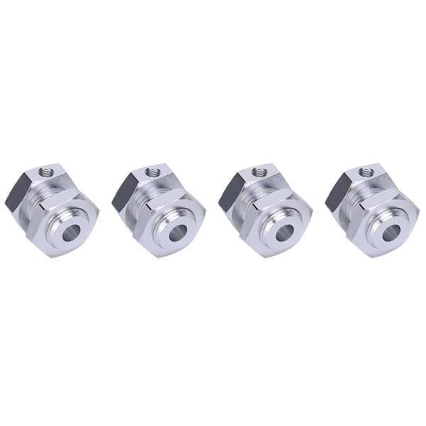 5 mm 0,2 tommer aluminiumslegering dekkkobler passer til TRAXXAS EREVO 1/10 bil (sølv)
