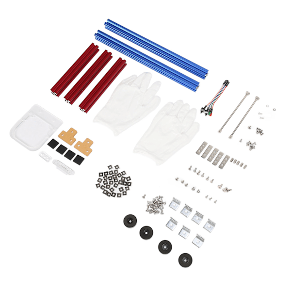 ITX Datamaskin Open Case Brakett God varmespredning Delt maskinvarestruktur Aluminiumslegering DIY Bare ramme for Hjem Blå Rød
