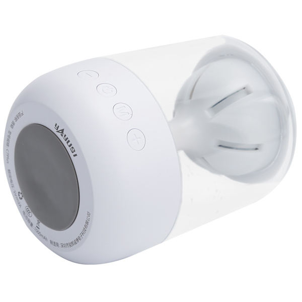 Langaton Bluetooth 5.0 -kaiutin HIFI-stereolla ja LED-värivaloilla 5W basso 360° ympäröivä ääni Valkoinen