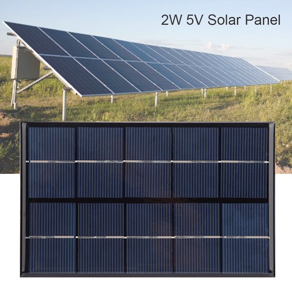 2W 5V Polykristallint Kisel Säkerhet Solenergi Laddning Panel DIY Laddare 88x142MM