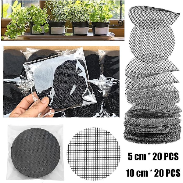 Blomkrukmatta 40-pack Blomkruksnät Trädgårdsnät Blomkrukunderlägg Nät Blomkrukunderlägg för Bonsai Trädgårdsarbete Nät Blomkrukor för P