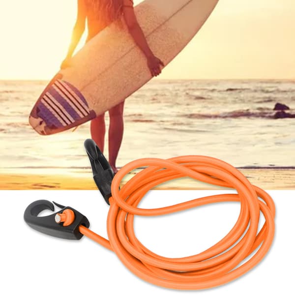 189 cm Elastisk Snöre Båt Kajak Paddel Säkerhetslina med Karbinhake för Paddling (orange)