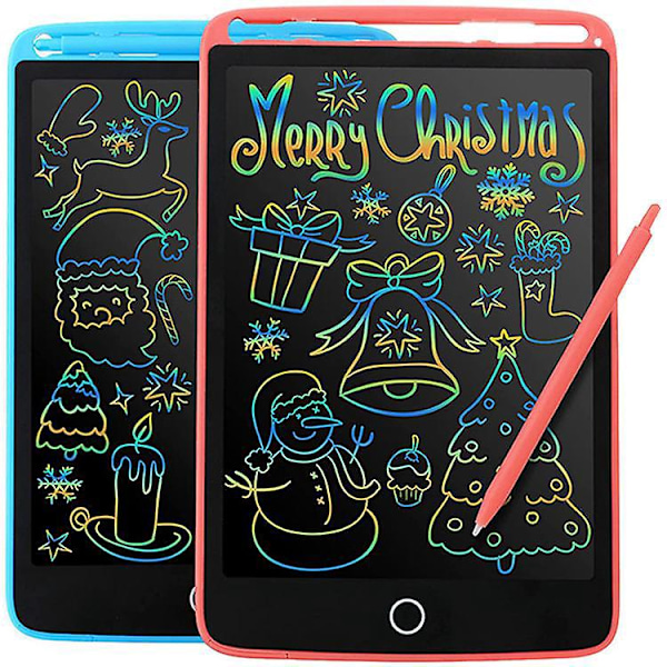 2 Pak Farverige LCD Skrivetavle Doodle Board Bærbar Tegneplade Kreativ Læringslegetøj til Børn 2 til 10 År