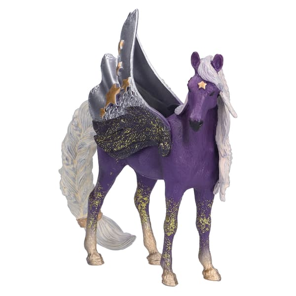 Hestemodel Legetøj Simulation Vildt Dyr Dekoreret Pegasus Figurer Legetøj Pædagogisk Legetøj til Børn Lilla