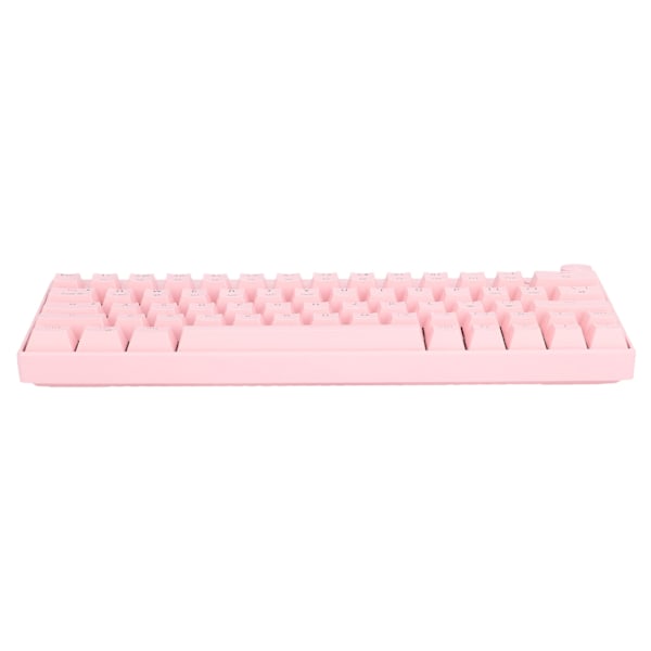 Mekanisk tastatur 64 tast RGB 3 mod ergonomisk layout knott design trådløst rosa tastatur for IOS brun bryter