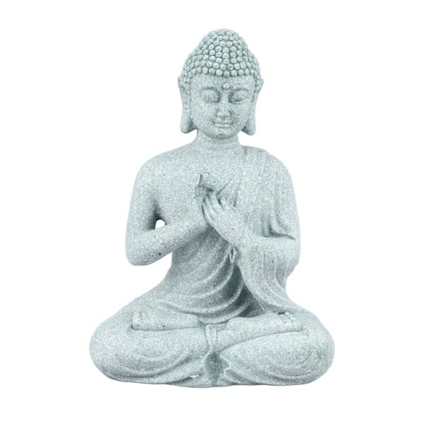 Liten Buddha-dekorasjon Utsøkt håndverk Buddha-pynt i grønn sandstein for bønn Buddha for fisketank