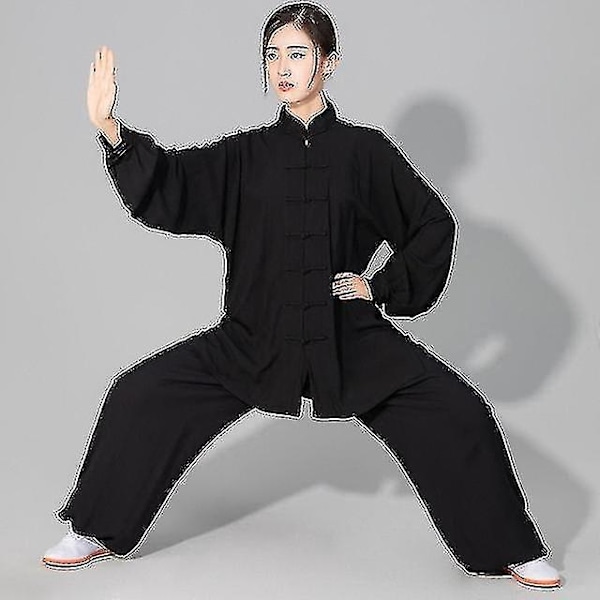 Pehmeät puuvillaiset tai chi -vaatteet miehille ja naisille - täydelliset kung fu -kamppailulajeihin 2XL