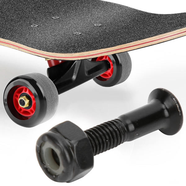 MS3301-8 aluminiumslegering professionel holdbar 25 mm skateboard søm med møtrik tilbehør Sort