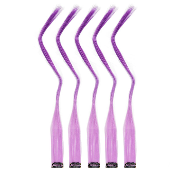 10 stk Høydepunkter Hårpynt Lang Rett Gradient Utsøkt Stilig Hairpiece Clip for Cosplay Events Halloween Fester Gradient Lilla
