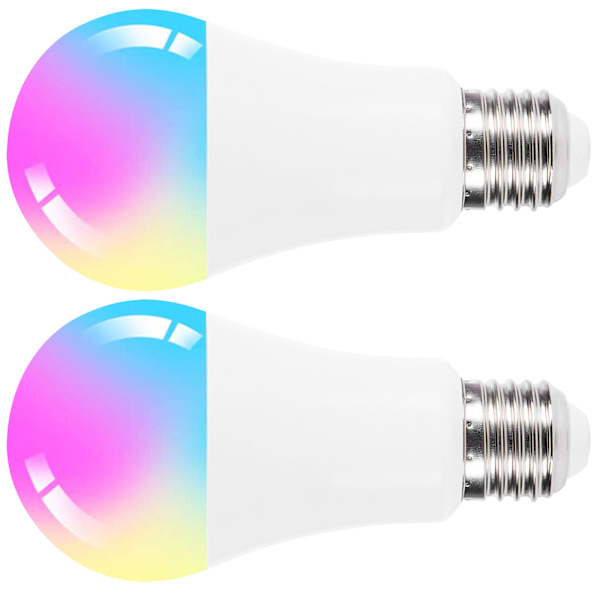 2 kpl E27 LED-lamppua 10 W:n värikäs RGB-lamppu kaukosäätimellä kodin sisustukseen 85-265 V