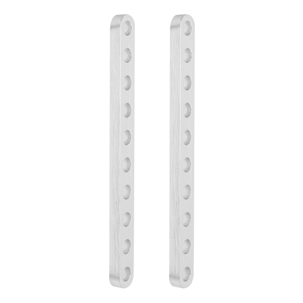 Pari alumiinista litteää kanavapalkkia, 10 reikää, lisävaruste robotille 4x8x80mm 3102-0010-0080