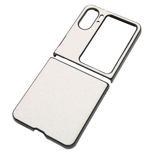 Foldbart telefontaske ABS beskyttende skinnende telefoncover Anti-drop-etui til Find N2 Flip White